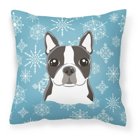 Carolines Treasures Snowflake Boston Terrier Decorative Outdoor Unique Boston Terrier Decorative Pillow Carolines Treasures Snowflake Boston Terrier Decorative Outdoor Unique Boston Terrier Decorative Pillow