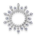 thumbnail image 4 of Diamond2Deal 14K White Gold Sapphire and Diamond Snowflake Chain Slide Pendant for Women (L- 0.72 inch, W- 0.72 inch), 4 of 6