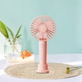 thumbnail image 4 of Ventilador portátil, recargable por USB, ajuste de 3 velocidades, mini enfriador personal y potente, para escritorio de escritorio Rosado Sunnimix Ventilador de mano, 4 of 8