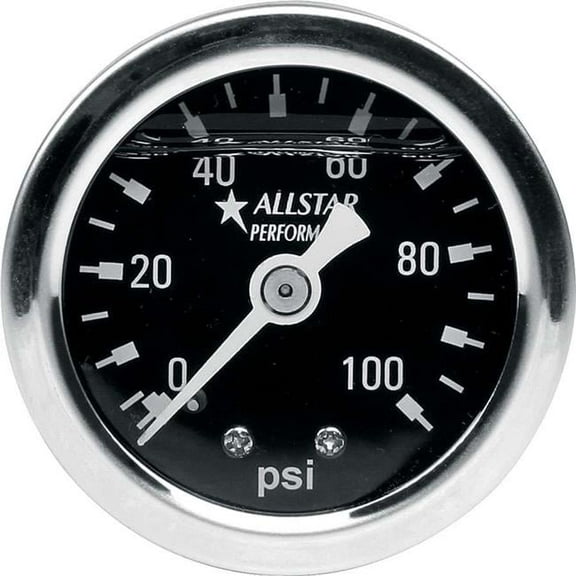 Allstar Performance ALL80206, 1.5In Gauge 0-100 Psi Liquid Filled Performan