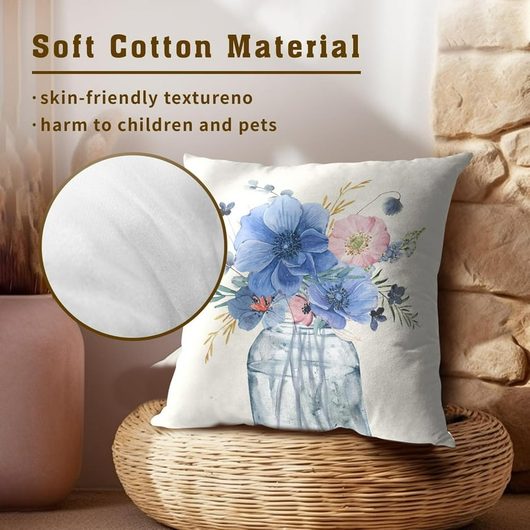 Beach Bicycle Pillow Covers Set Of 2 - Vintage Coastal Decor 18x18