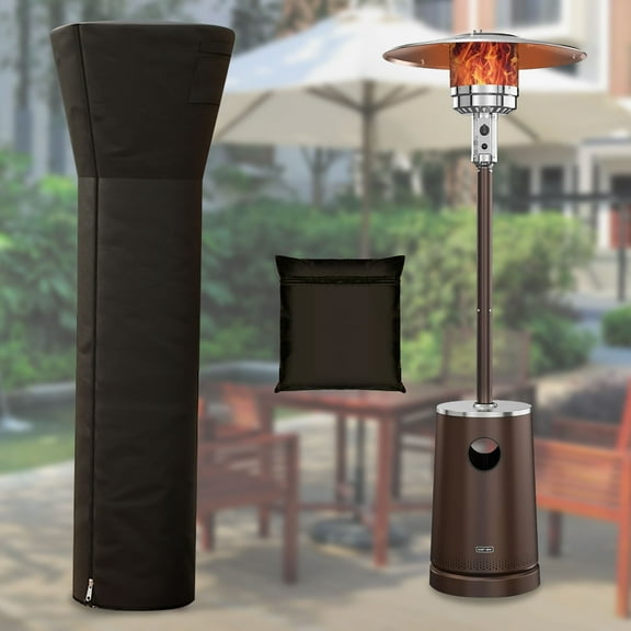 Aonewoe Patio Heater Cover Waterproof with Zipper Heavy Duty Outdoor Heater Cover 600D Oxford Tear-proof Stand-Up Patio Heater Cover(89” x 33” x 19”)