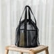thumbnail image 1 of Fasiaou Mesh Beach Bags for Men Women -Travel Tote Bag Plus Waterproof Sandproof Tote Bag, Black Beach Basket & Gift Shoes Bag, 1 of 6