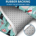 thumbnail image 4 of Blue Christmas Santa and Snowman Pattern Bathroom Rugs Sets 3 Piece,Toilet Cover Set,Absorbent Non Slip Bathroom Mats Sets with U-Shaped Contour Rug Toilet Rug Set, 4 of 5
