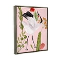 thumbnail image 3 of Stupell Industries Tropical Crane Bird Botanicals Graphic Art Luster Gray Floating Framed Canvas Print Wall Art, Design by Melissa Wang, 3 of 6