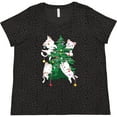 thumbnail image 3 of Inktastic Kawaii Cats Christmas Tree Women's Plus Size T-Shirt, 3 of 5
