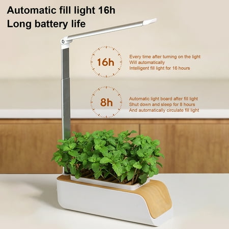 

Hesroicy 1 Set LED Grow Light Non-glaring High Brightness Plastic LED Succulents Plant Grow Lights Desktop Planter Pot for Home