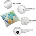 thumbnail image 6 of BANET Throw World Map Colorful Painting Decor for Room Bed Chair, Set of 2 20x20in, 6 of 7