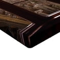 thumbnail image 2 of Ambesonne Aerial Fitted Sheet, Urban View American Town, Queen Size, Brown and Taupe, 2 of 3
