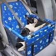 thumbnail image 3 of Bolsa de hamaca plegable portátil para perro, cinturón de seguridad para Impresión de azul Yuyangstore Asiento elevador para el automóvil, 3 of 8