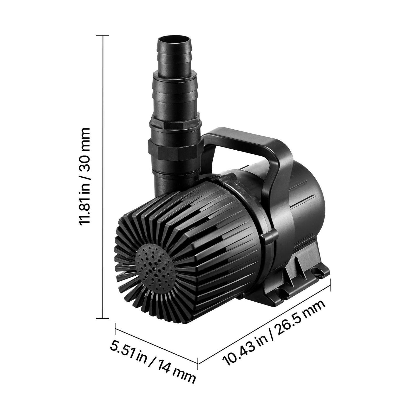 Submersible Water Pump 4500 GPH, 280W Aquarium Pump with 16.4ft Lift, Adjustable Flow, for Pond, Fountain, Waterfall, Fish Tank