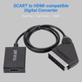 thumbnail image 2 of Adaptador de video Plug & Play Plástico de alta claridad 1080p Rendimiento estable Compatible con Scart a HDMI Digital, 2 of 5