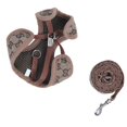 thumbnail image 3 of Dog Chest Harness Leash, Escape Proof Lightweight Polyester Adjustable Pet Harness Leash Simple  for Cats for Training for Pets for Jogging Pink,Khaki,Brown Without Letters, 3 of 8