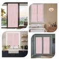 thumbnail image 7 of Pink Striped Window Privacy Film, Modern Simple Farmhouse Beige Vintage Static Cling UV Sun Blocking Heat Control Window Tint Day and Night, Non-Adhesive One Way Windows Privacy Cover 17.7''x78.7'', 7 of 7
