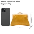 thumbnail image 3 of Royal Bagger Genuine Cow Leather Coin Purse: Retro, Compact & Versatile Dual Layer Storage for Women with Kiss Lock Design, 3 of 9