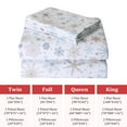 thumbnail image 2 of GlowSol 3 Pcs Christmas Flannel Sheet Set Queen Size Soft Heavyweight Brushed Flannel 16 Inches Deep Pocket Winter Warm Sheet Set, White/Blue Snowflake, 2 of 8