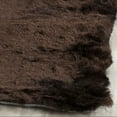 thumbnail image 3 of SAFAVIEH Paris Darwin Plush Polyester Shag Area Rug, Chocolate, 5' x 5' Square, 3 of 6