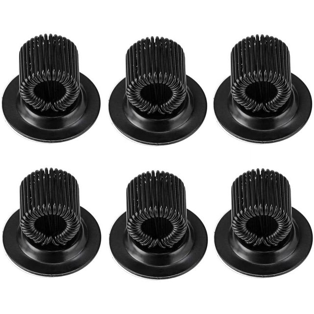 Hweilai Porte-stylo en Acier Inoxydable Autocollant 6 pcs avec Boucle à Ressort Réglable, Convient à Toutes les Tailles de Stylos et de Marqueurs, Convient à la Maison, au Bureau Ou à la Maison, Noir