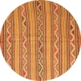 thumbnail image 1 of Ahgly Company Indoor Round Southwestern Orange Country Area Rugs, 3' Round, 1 of 1