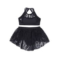 thumbnail image 5 of iEFiEL Big Girls Kids 2-Piece Lace Floral Active Top&Skirts Outfits for Lyrical Dancing or Gymnastics Sports, 5 of 7