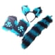 thumbnail image 1 of KAKOWELY 1 juego de guantes de animales peludos, diadema con orejas y cola para fiesta de Halloween, accesorios de disfraz de cosplay, orejas y cola de animales peludos., 1 of 5