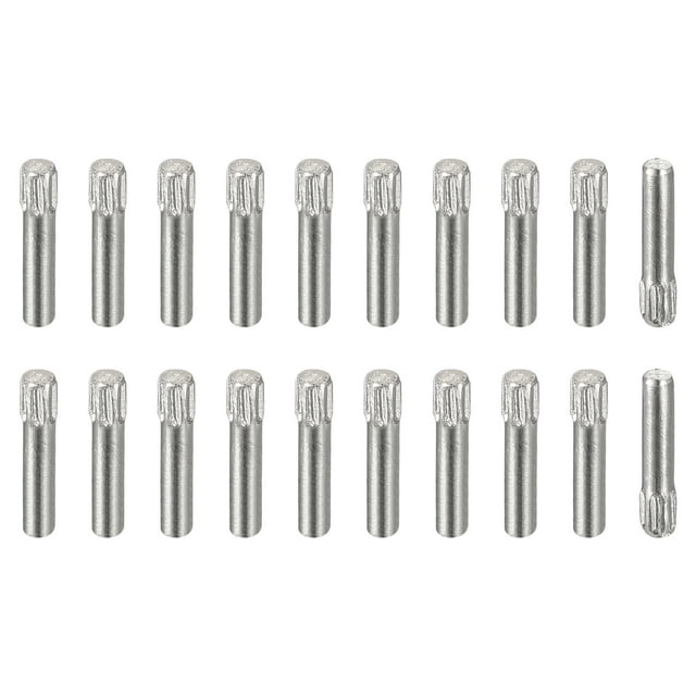 Unique Bargains Goupilles en Acier Inoxydable 304 1.5x8mm, Lot de 20 Goupilles Plates à Tête Moletée