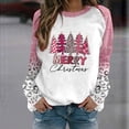 thumbnail image 2 of IROINNID Christmas Sweatshirts for Women Crewneck Long Sleeve Shirt Printed Loose Fit Tops Holiday Casual Pullover,Pink, 2 of 4
