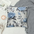 thumbnail image 2 of Nawypu  Blue Flowers and Leaves Decorative Throw Pillow Case Watercolor Floral Pattern Ink Painting Waist Lumbar Pillow Covers Cushion Cover for Sofa Couch, 2 of 5