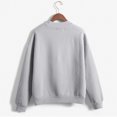 thumbnail image 5 of CEHVOM Femmes Mode Décontractée Imprimé Col Rond Ample Manches Longues Hauts Courts Blouse Chandails Sans Capuche Liquidation, 5 of 5