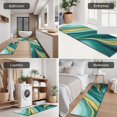 thumbnail image 5 of Teal and Gold Marble Flow Lines Pattern Kitchen Rugs Sets Of 3,Kitchen Runner Rugs Non Skid Washable,Decorative Kitchen Floor Mats for Kitchen,Sink,Laundry,17"x30"+ 17"x47" + 17"x59", 5 of 6