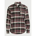 thumbnail image 6 of Free Assembly Men's Stretch Oxford Tartan Shirt with Long Sleeves, Sizes XS-3XL, 6 of 7