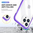thumbnail image 6 of Case for iPhone 14 Pro 5G,Slim Thin Soft TPU Bumper & Hard PC Transparent Back Shockproof Scratch Resistant Protective Phone Case for iPhone 14 Pro 5G 2022 6.1 inch (Purple), 6 of 14