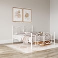 DHP Bombay Metal Platform Bed Frame with Headboard, Queen, White