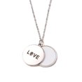 thumbnail image 1 of B Sublimación collar en blanco en forma de corazón/redondo hueco cadena plana colgante joyería, 1 of 5