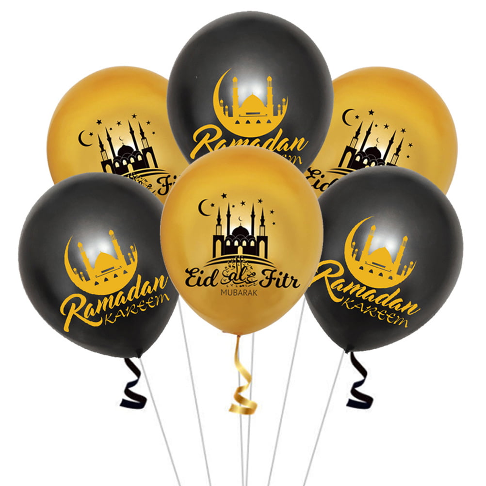 Voorwaarde intelligentie houd er rekening mee dat Etereauty 100pcs 12 Inches Eid Mubarak Latex Balloons Letter Printing  Balloons Ornaments Set Ramadan Layout Decorations Party Supplies (Assorted  Pattern) - Walmart.com