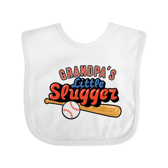 Inktastic Grandpa's Little Slugger Boys or Girls Baby Bib