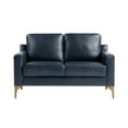 thumbnail image 3 of Serta Hemsworth Mid-Century Modern Style 2 Seater Indoor Loveseat, Navy Blue Leather, 3 of 10