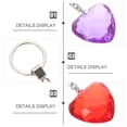 thumbnail image 6 of Raindrops Heart Shape Keychains Acrylic Assorted Color 4Pcs 4.3X1.6X0.5In, 6 of 8