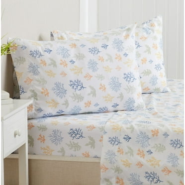 Coastal Inspired Microfiber Sheet Set, Twin, 3 Pieces