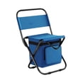 thumbnail image 3 of Silla de campamento heces de respaldo ultraligero taburete plegable taburete silla de asiento plegable para patio jardín jardín de viaje al aire libre Azul, 3 of 8