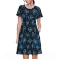 thumbnail image 1 of Vsdgher Pissenlits pour Femmes Été 2025 Robes Midi Maxi Décontractées Légères Manches Courtes Col Rond Robe de Plage, 1 of 6
