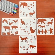 16 Pcs for Creative PET Painting Stencil Reusable Hollow-out Wild Drawing Template Set for Dra