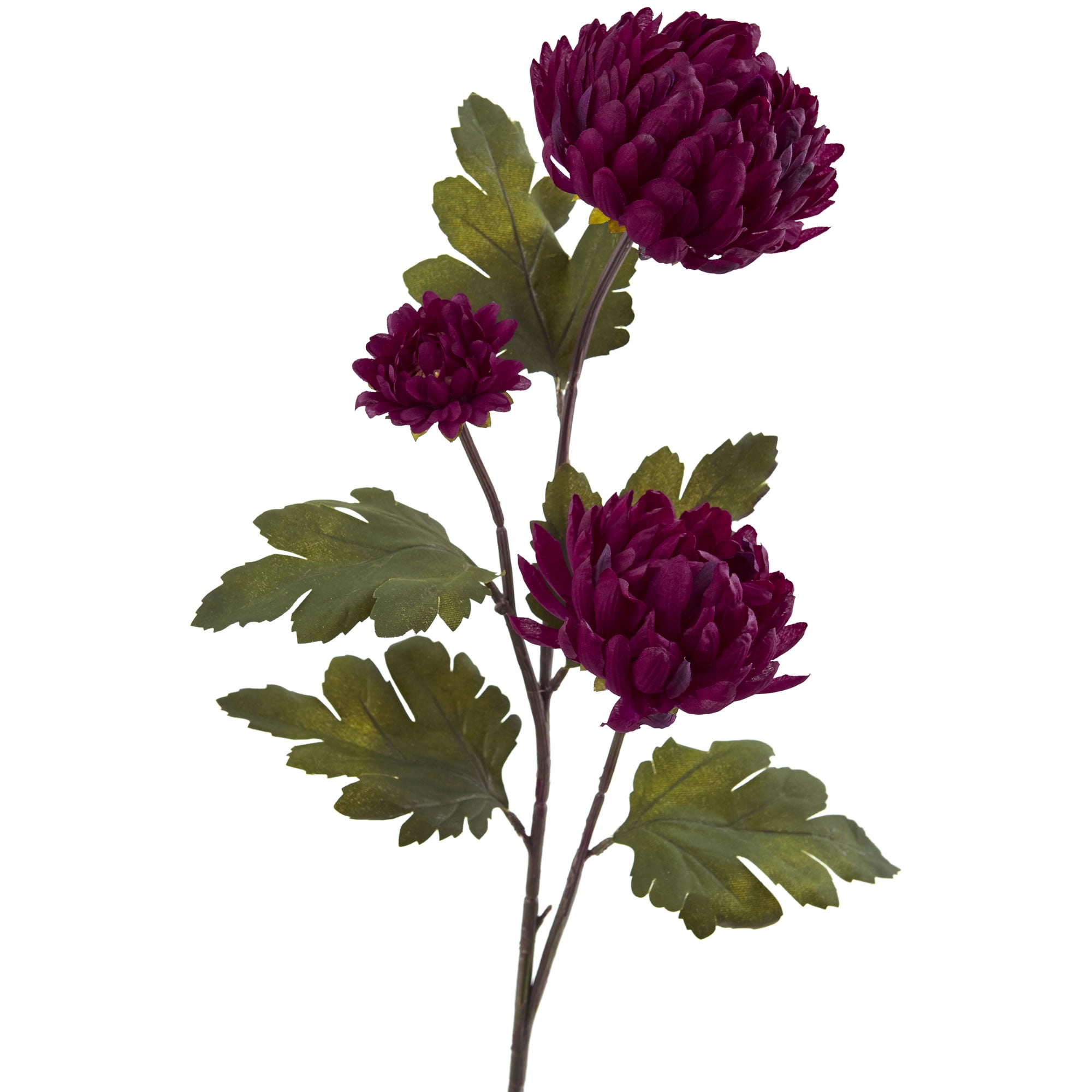 Nearly Natural 29in. Chrysanthemum Artificial Flower (Set of 12), Red
