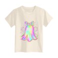 thumbnail image 5 of Toddler Baby Girls Summer Short Sleeve T-Shirts Crew Neck Cute 2t 3t 4t 5t 6t 7t T-Shirts Soft Cotton Casual Daily Wear Gibobby,5-6 Years,Beige, 5 of 5