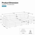thumbnail image 4 of Belffin 8 pieces Chenille Modular Sectional Sofa Sectional Sleeper Sofa Washable Cushion with storage for Living Room,Beige, 4 of 9
