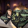 thumbnail image 3 of Homewish Moon Phase Butterfly Twin Comforter Sets, Botanical Daisy Mushroom Bedding Set, Green Black, Black Reversible 2 Piece, 1 Comforter and 1 Pillowcase, 3 of 6