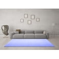 thumbnail image 3 of Ahgly Company Machine Washable Indoor Round Solid Blue Modern Area Rugs, 8' Round, 3 of 4