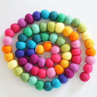 Large Ball Garland- Rainbow Brights