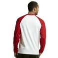 thumbnail image 3 of 247 Frenzy Men's Essentials Top Pro Long Sleeve Baseball Tee - Red White, 3 of 3
