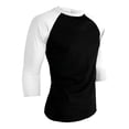 thumbnail image 1 of Playera Manga 3/4 Manga Ranglan Hombre Torso Negro, 1 of 4